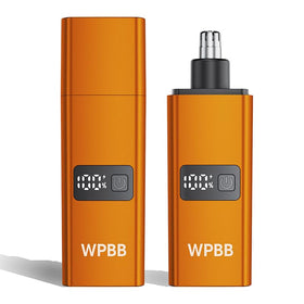 WPBB nose hair trimmer detachable head shown under running water for easy cleaning.