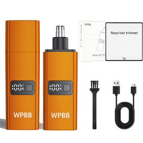 WPBB nose hair trimmer front view with compact, matte grip for easy handling.