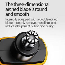 WPBB nose hair trimmer magnetic guard in place for safe, protected blades.
