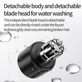 WPBB nose hair trimmer travel-ready in a travel bag.