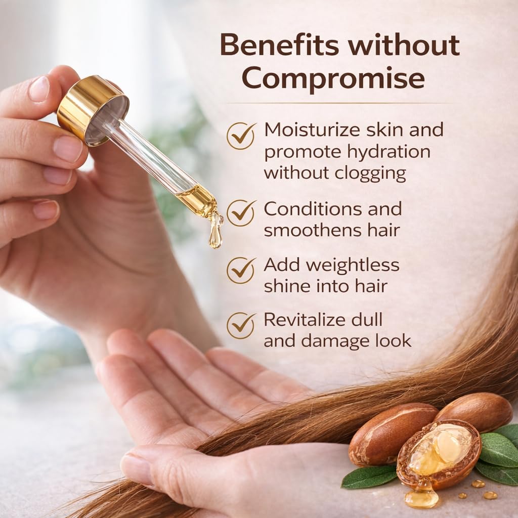 Wrath & Remedy argan oil applied to skin enhances hydration and smoothness.