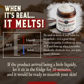 Wrath & Remedy honey balm texture highlighting body care and moisture boost.