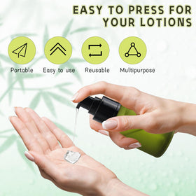 Wresty glass bottle with screw-cap seals liquids securely when carried.