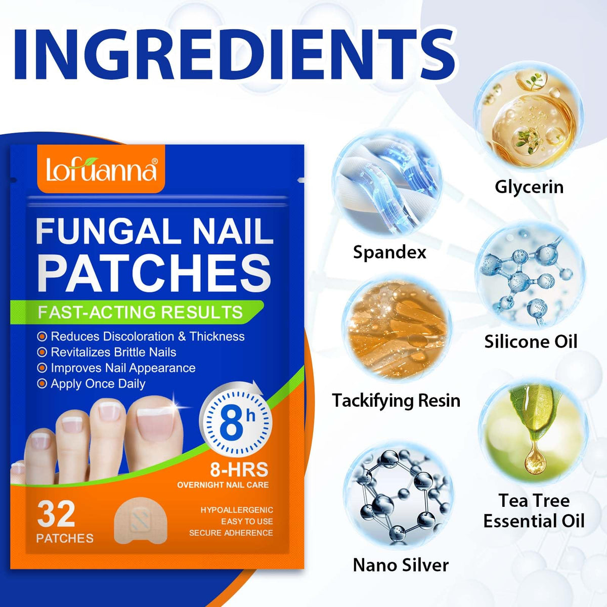 WRFAATGO soft, breathable nonwoven fabric patch ensures comfortable toe nail care.