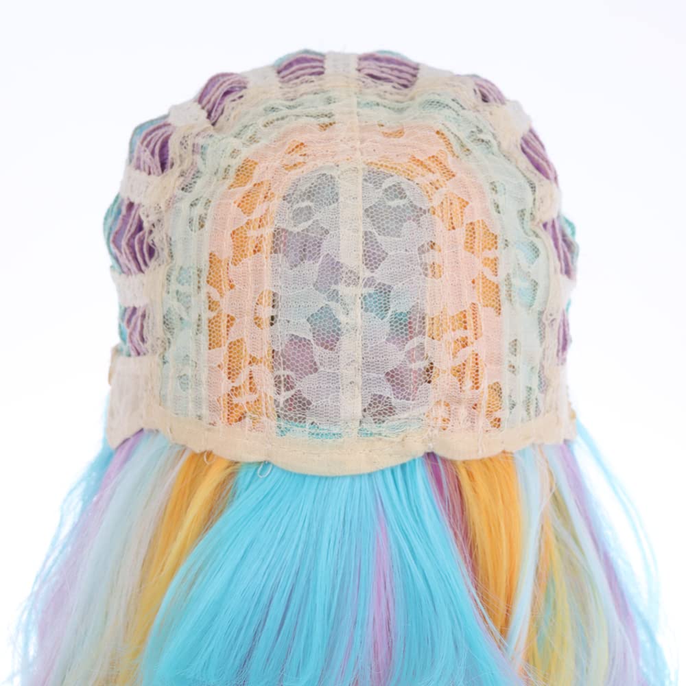 WTHCOS Rainbow Wig adjustable-cap design supports secure fit