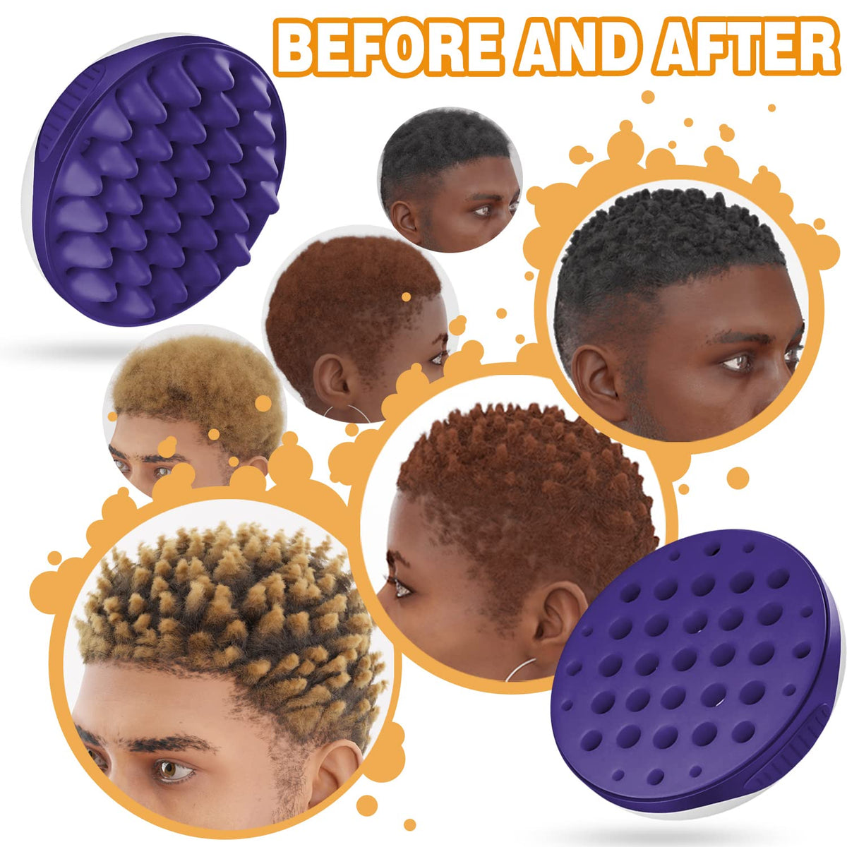 WTTORDE silicone brush flat surface smooths hair for sleek looks.
