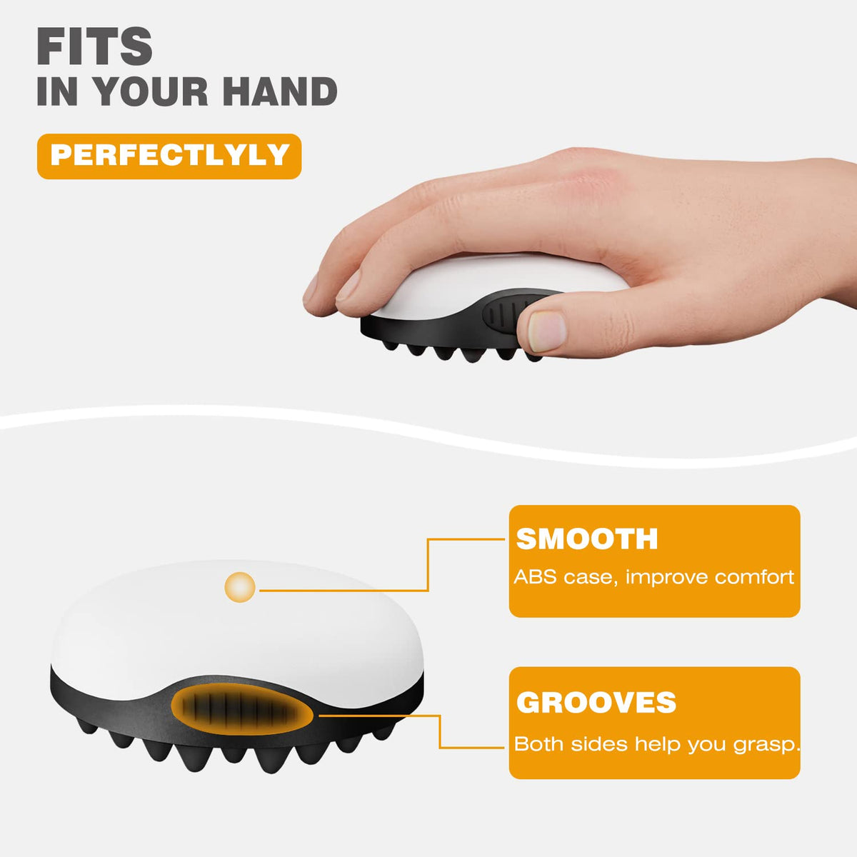 WTTORDE silicone brush anti-slip grip for secure handling during styling.