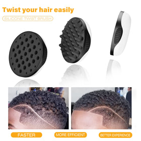 WTTORDE silicone brush flat side holes for compact, tighter curls.
