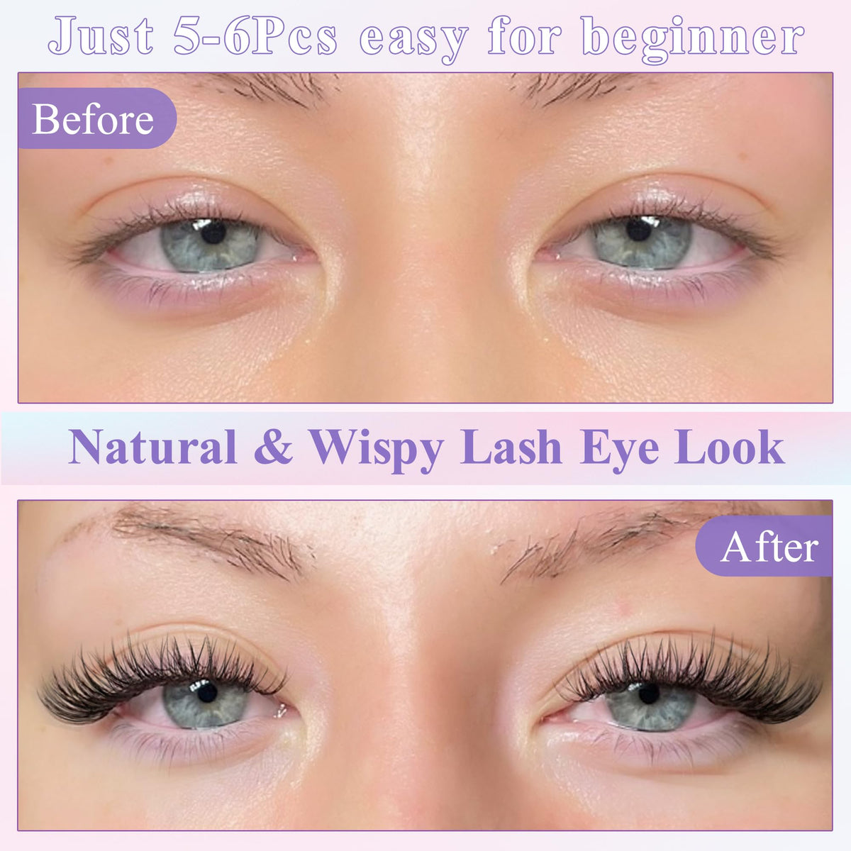 wtvane 10-16mm lash clusters with mixed lengths for natural look