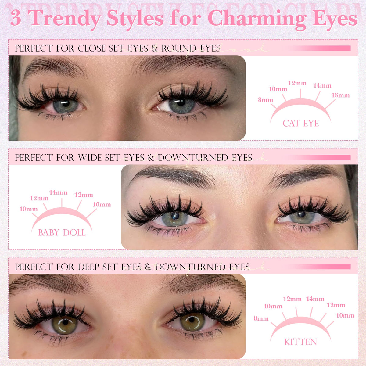 WTVANE bottom lashes 5–6mm invisible band for balanced, seamless bottom lash blends