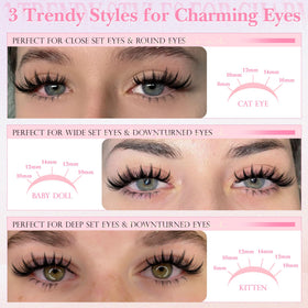 WTVANE bottom lashes 5–6mm invisible band for balanced, seamless bottom lash blends