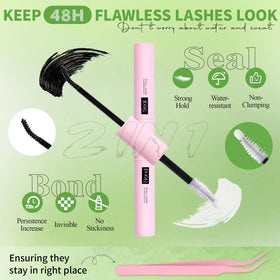 WTVANE day-to-night lash look with natural wispy clusters.