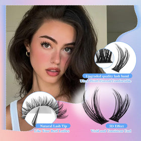 Wtvane lash clusters with 8-16mm lengths for customizable volume