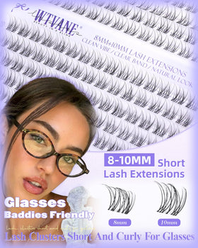 Wtvane Lash Clusters featherlight fibers for comfortable wear.