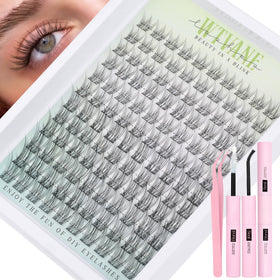 WTVANE lash clusters kit 10-16mm for natural, DIY lash extensions.