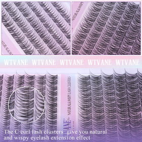 wtvane thin band clusters blend with natural lashes