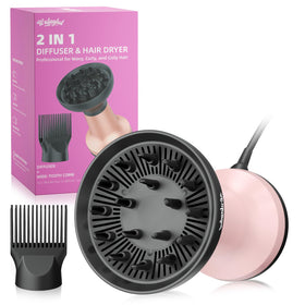 WUFAYHD 2-in-1 diffuser dryer front view for versatile curl styling