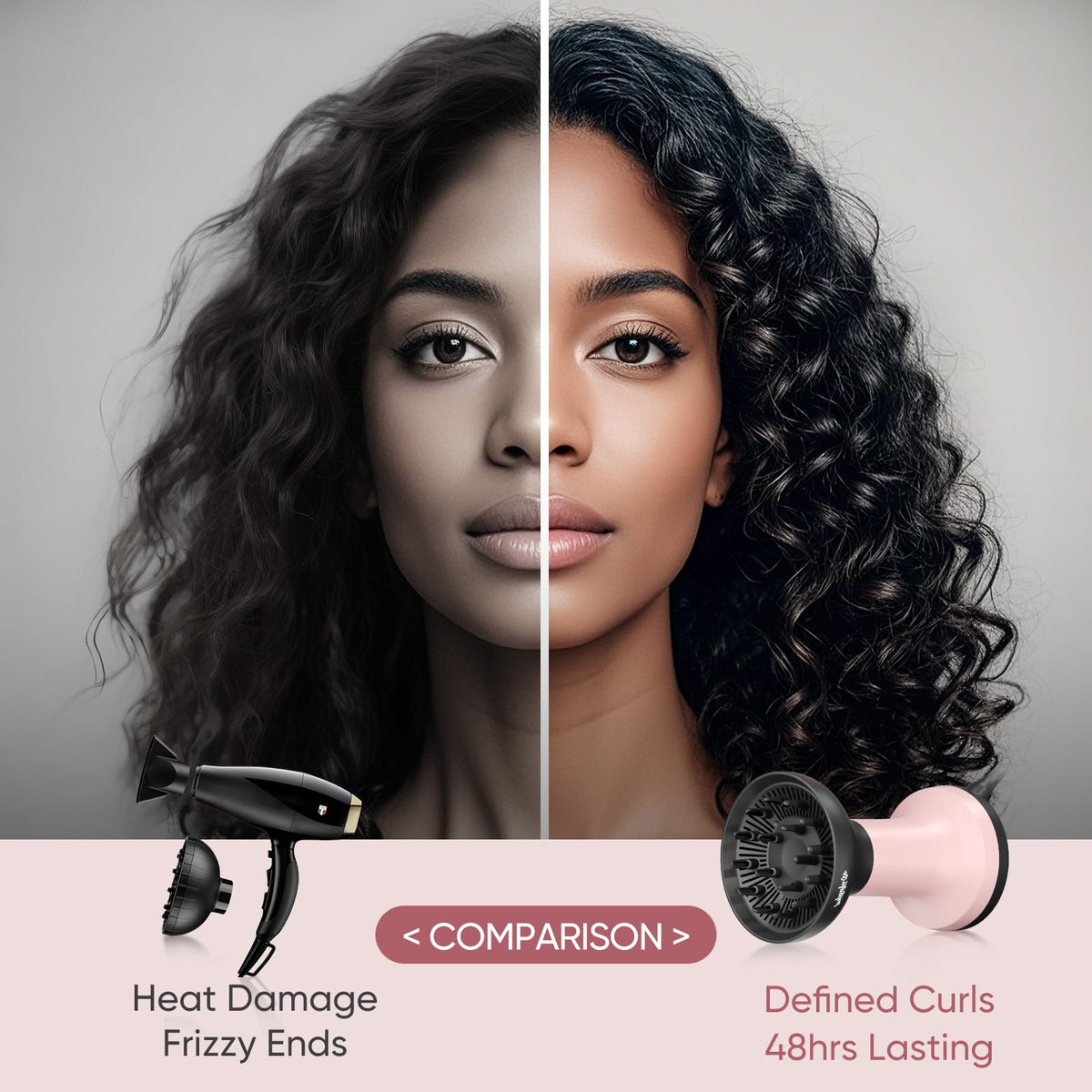 WUFAYHD wide-tooth comb attachment for smooth straightening and lift