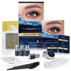 WUGOYU lash lift kit packaging for at-home salon-like results.