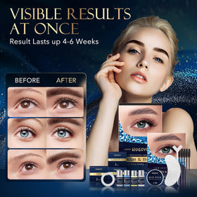 WUGOYU perming lotion application demonstrates easy lash lift.