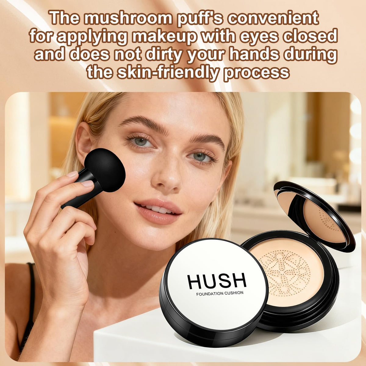WUIAOCIT Sponge-application method helps press and blend for a seamless finish.