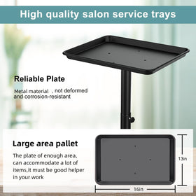 Wuissvnb adjustable-height salon tray for ergonomic service angles.