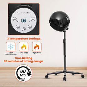 Wuissvnb hooded dryer with touch controls for quick adjustments