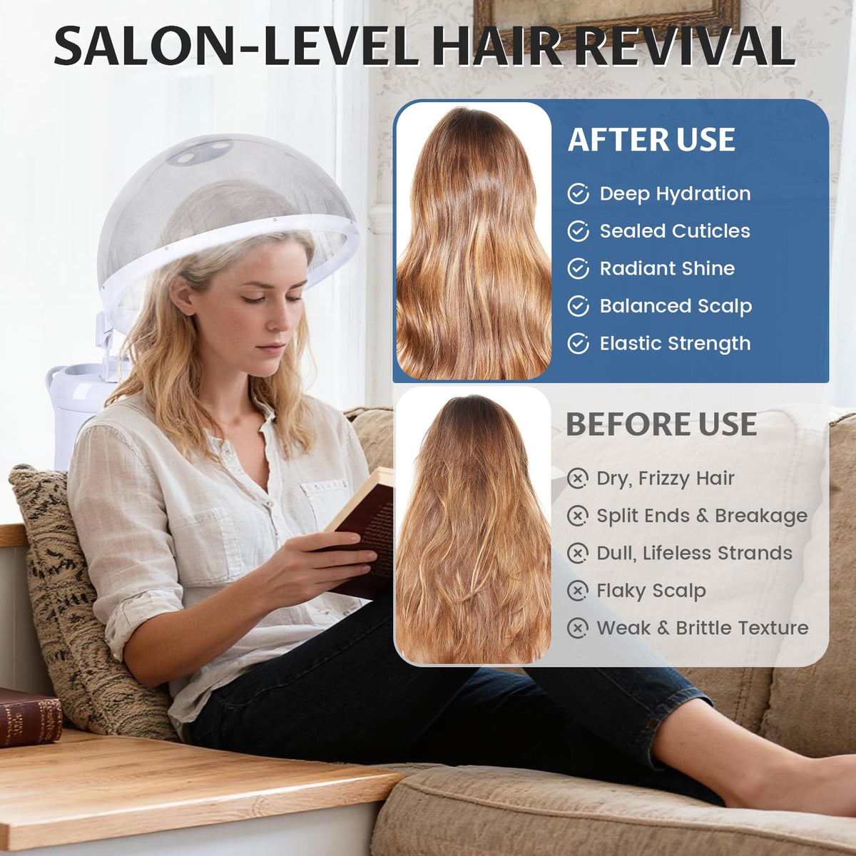 Wuissvnb 2 in 1 steamer for hair and facial care at home