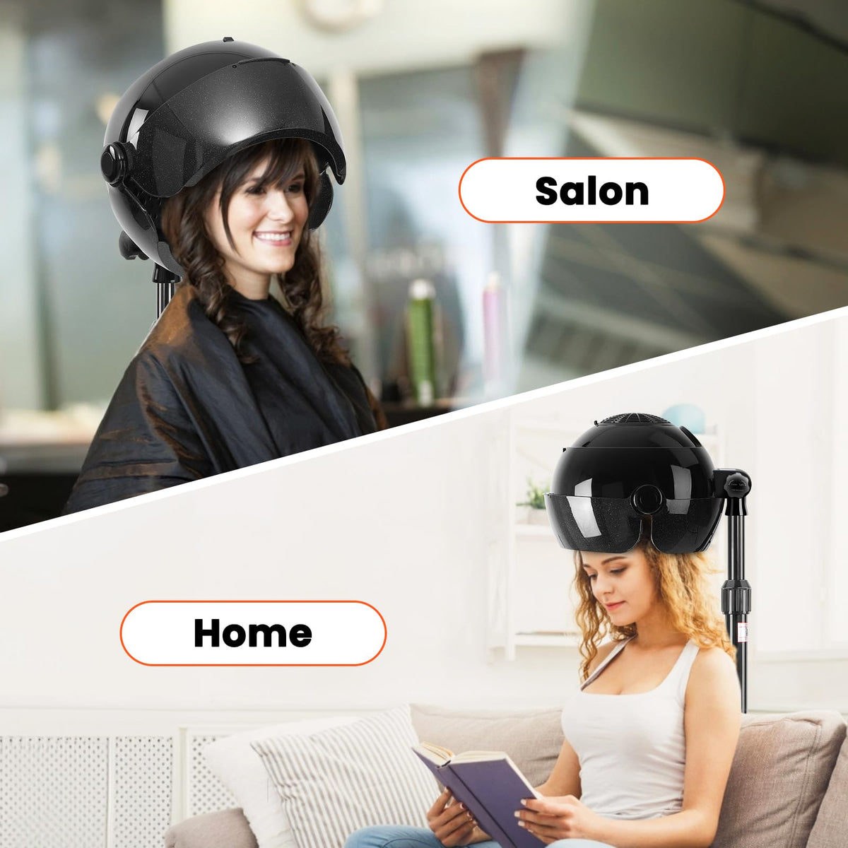 Wuissvnb professional hooded dryer suitable for salon and home use