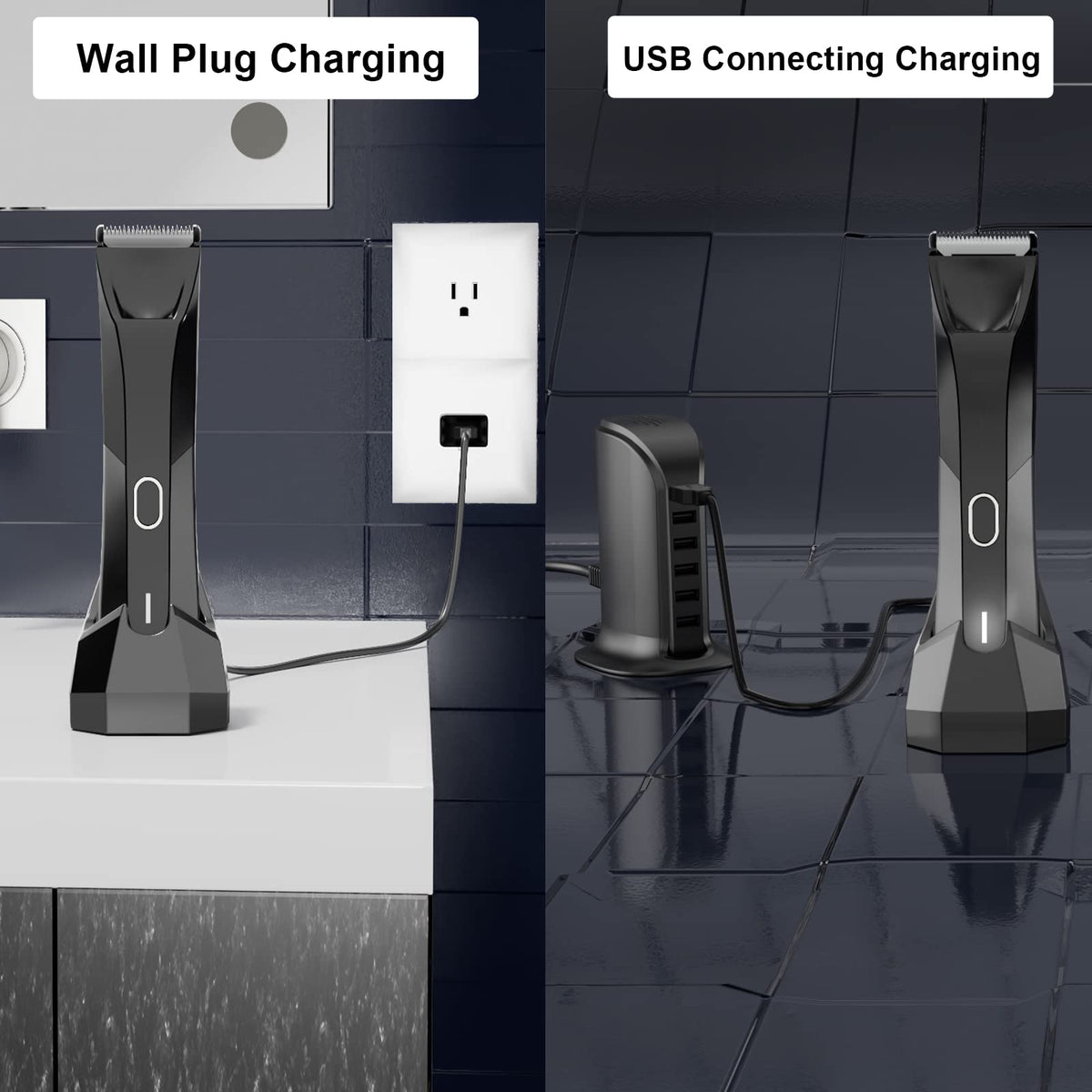 WUKUR dock with AC adapter and USB cable, ready for quick charges.