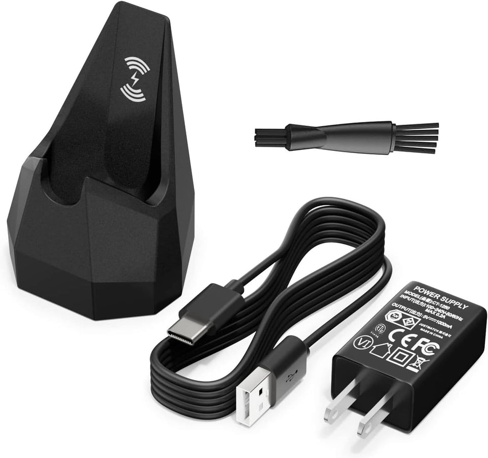 WUKUR Manscaped 4.0 dock front view ensures secure charging.