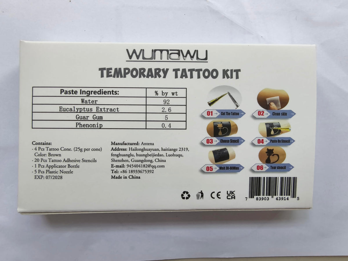 Wumawu DIY body art on skin is fun and simple.