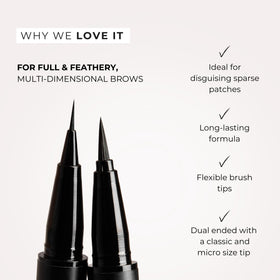 WUNDERBROW brow stroke microbladed look for fuller, feathered brows.