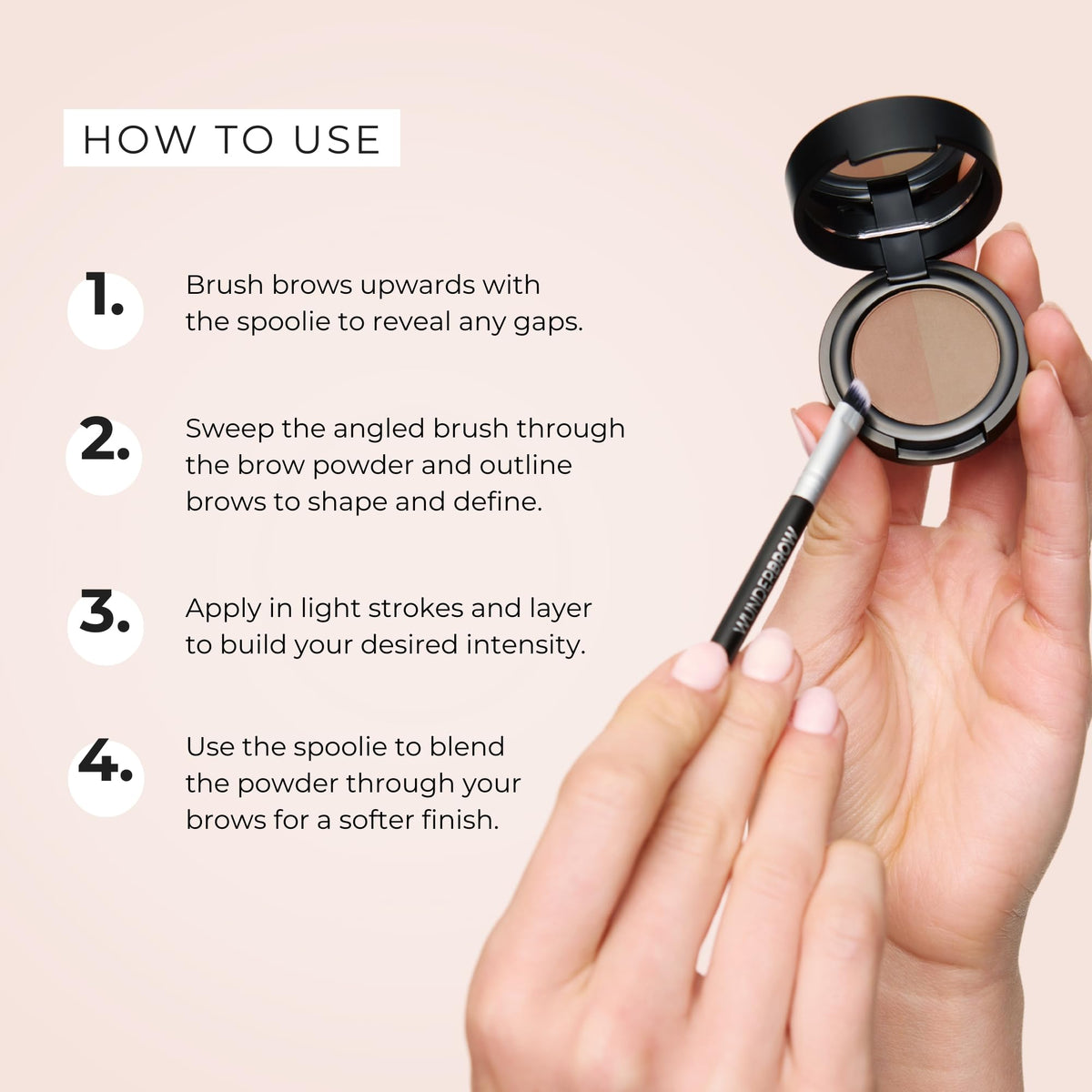 Brunette shade swatch from Wunderbrow Define & Fill Duo