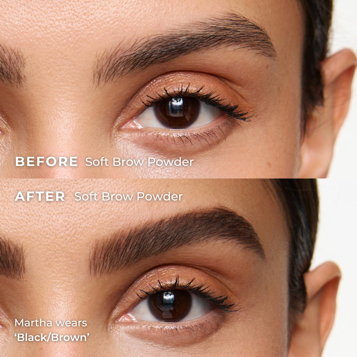 WUNDERBROW dual-ended brush for precise brow application and blending