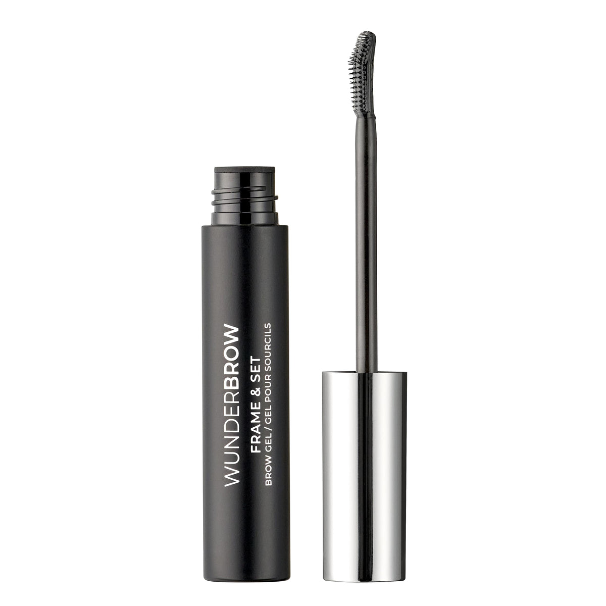 WUNDERBROW Frame & Set clear brow gel packaging close-up for quick, precise grooming.
