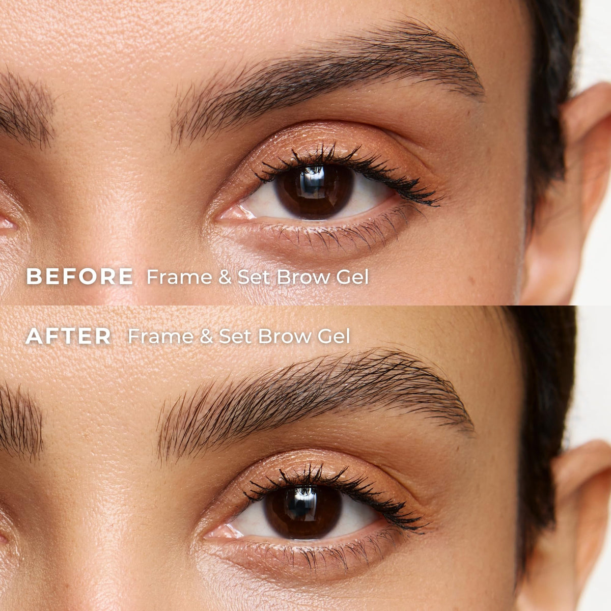 WUNDERBROW Frame & Set clear brow gel precision comb close-up for even coverage.