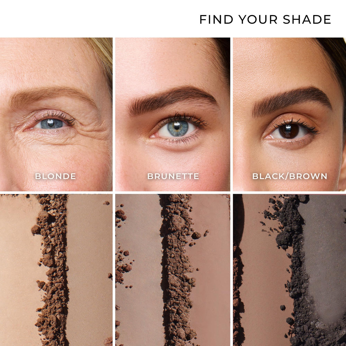 Close-up of Wunderbrow powder texture showing soft buildable color