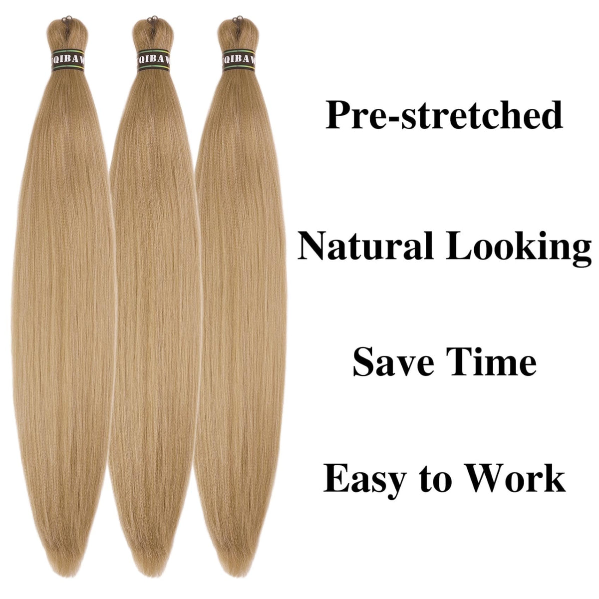 Wuqibawu feed-in braiding hair ideal for knotless, seamless installation.