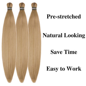 Wuqibawu feed-in braiding hair ideal for knotless, seamless installation.