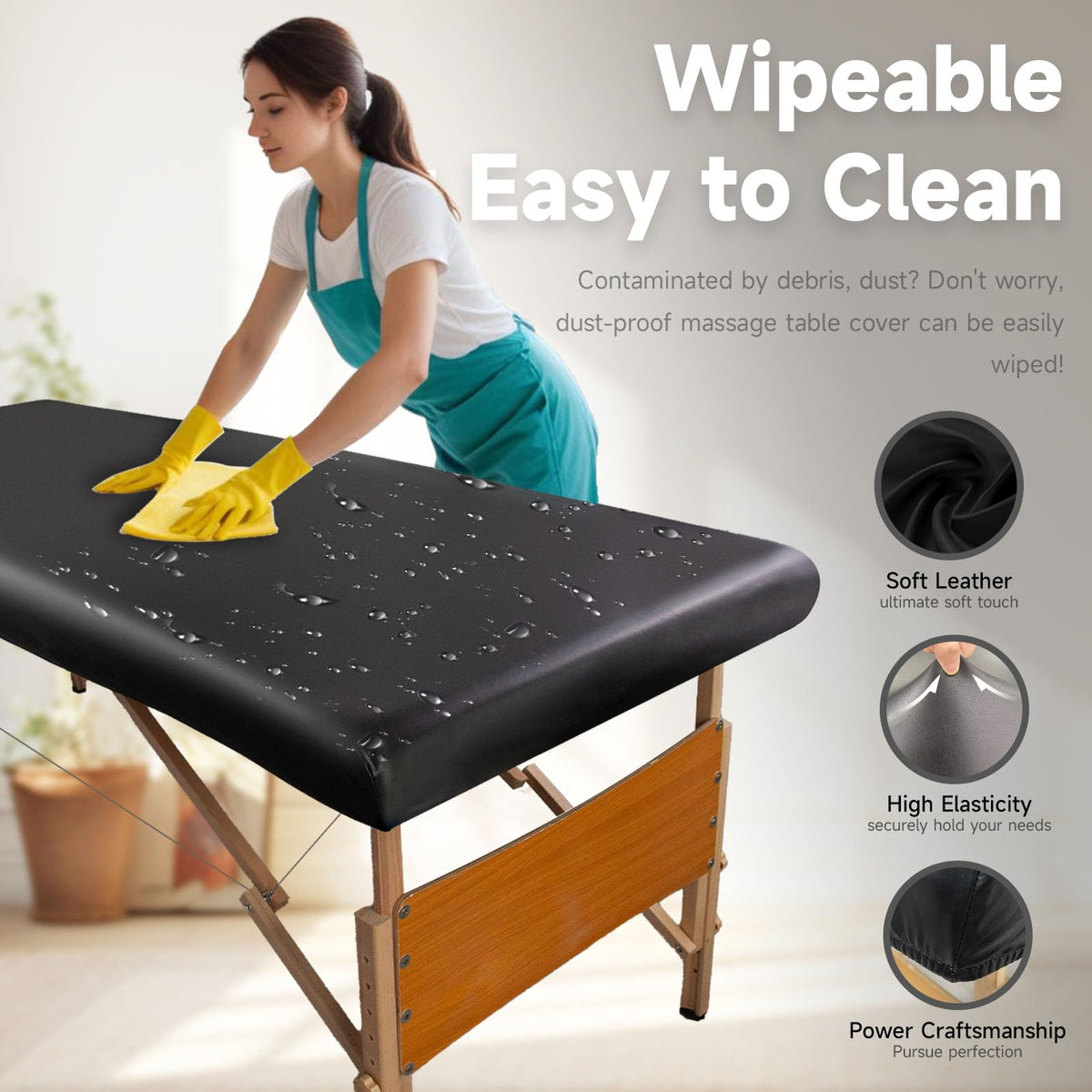 WUSOUPU multi-use cover for spa, salon, or home studio.
