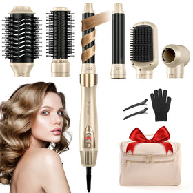 Wuven 6-in-1 hair-dryer brush drying in minutes with even heat