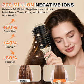 Wuven fluffy comb detangles and smooths during styling