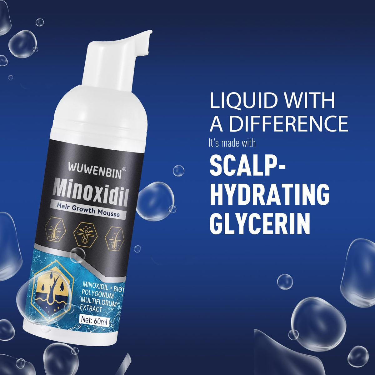 Wuwenbin Minoxidil for men supports fuller looking beard and hair