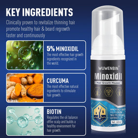 Wuwenbin Minoxidil four-pack front view with 8 oz bottles for easy long-term use