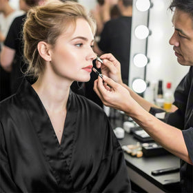 WUWEOT easy-on, easy-off kimono style for efficient gown changes