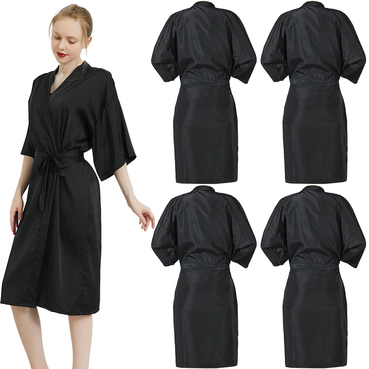 WUWEOT salon client gown pack-4 collection, ideal for comfortable client seating during service