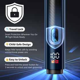 WUXO back shaver precision groin trimmer for delicate grooming