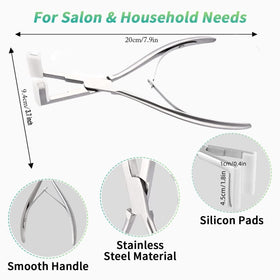 WXFHTDA hair clips for tidy sectioning during extension work.