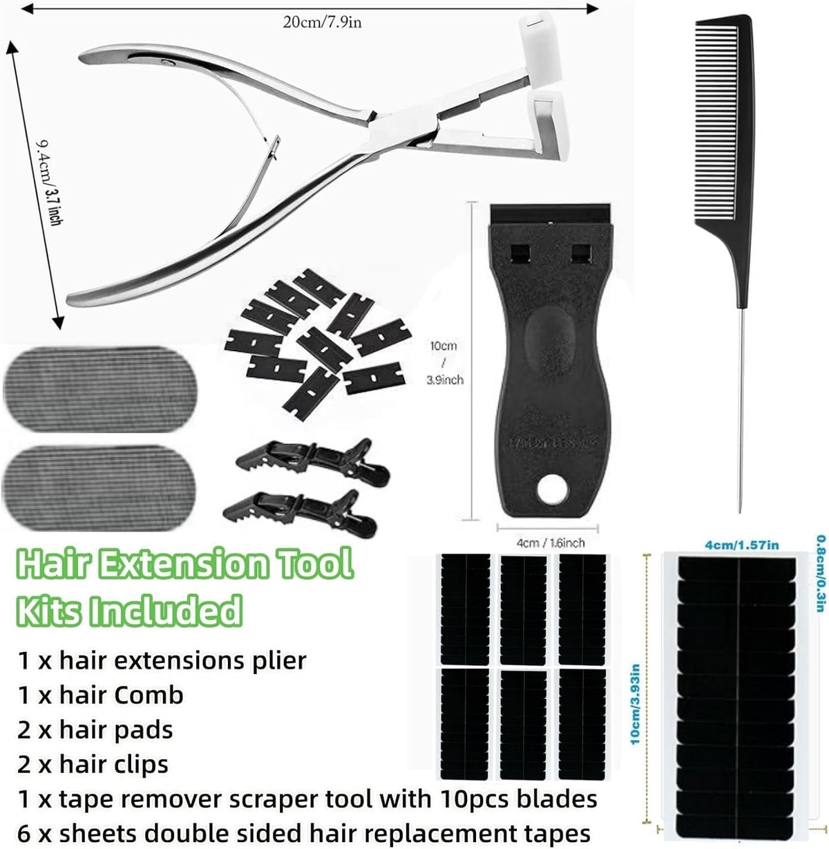 WXFHTDA hair extension comb for smooth sectioning and precise placement.